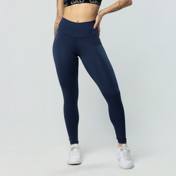 Calça Legging Cintura Alta Azul Marinho