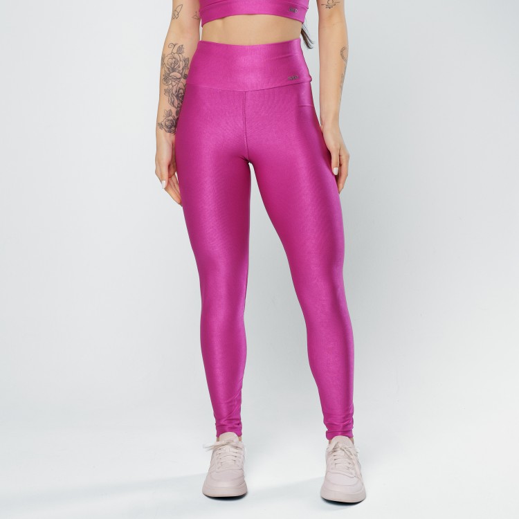 Calça Legging Canelada Poliamida Glow Fúcsia