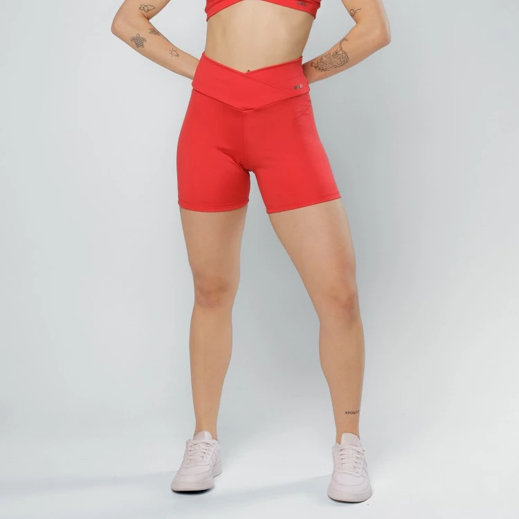 Short Cós Cruzado Vermelho