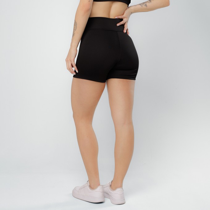 Short Cós Cruzado Preto