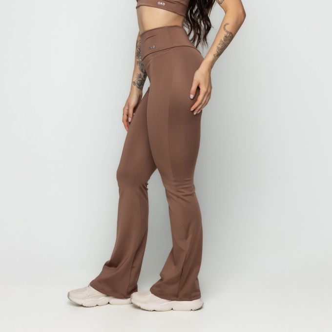 Calça Legging Flare Marrom