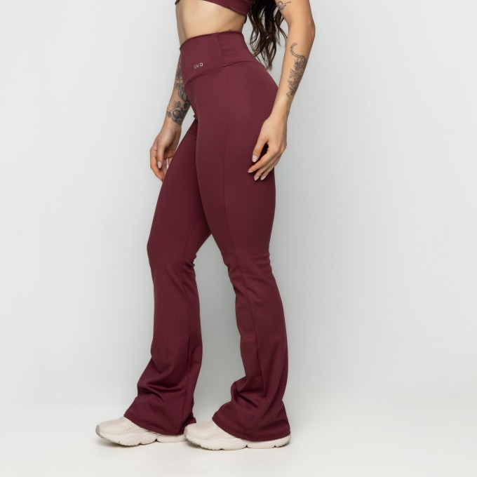 Calça Legging Flare Vinho