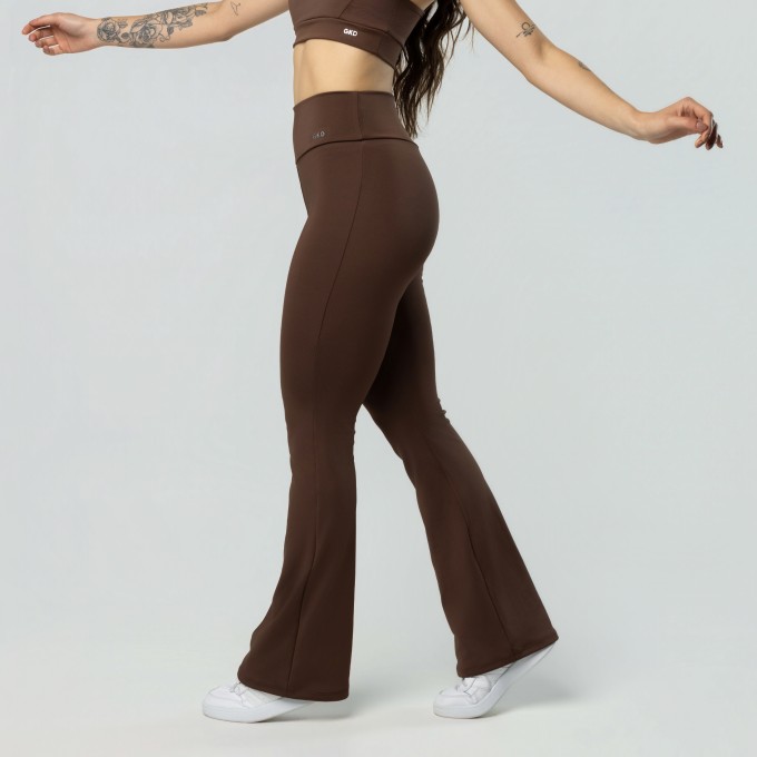 Calça Legging Flare Café