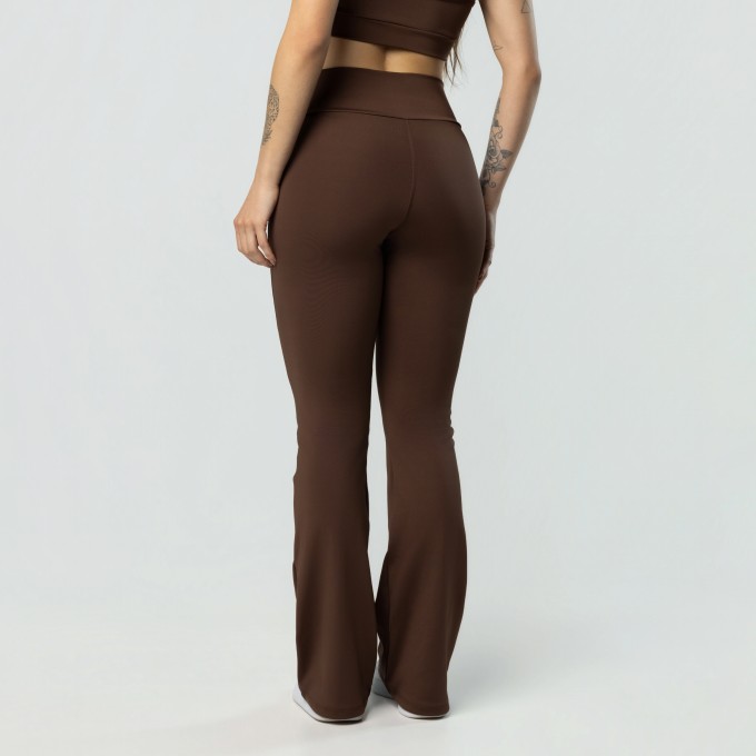 Calça Legging Flare Café