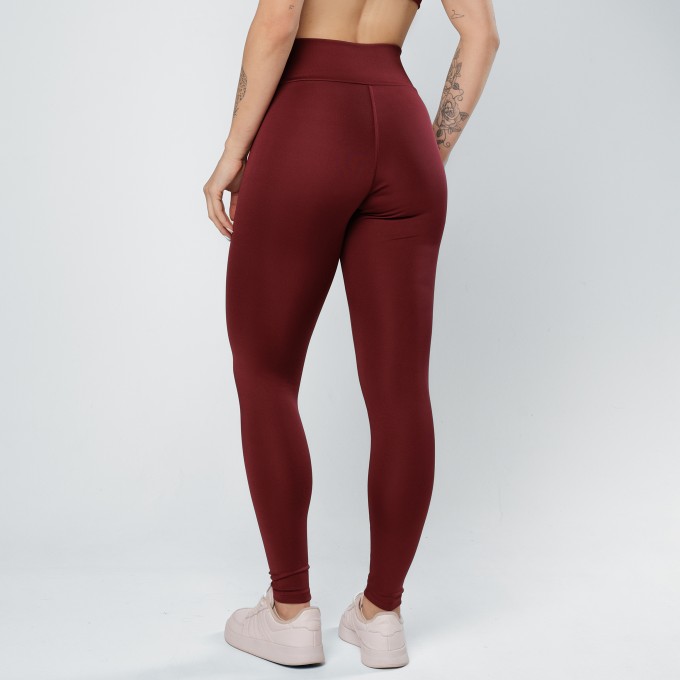 Calça Legging Cós Cruzado Vinho