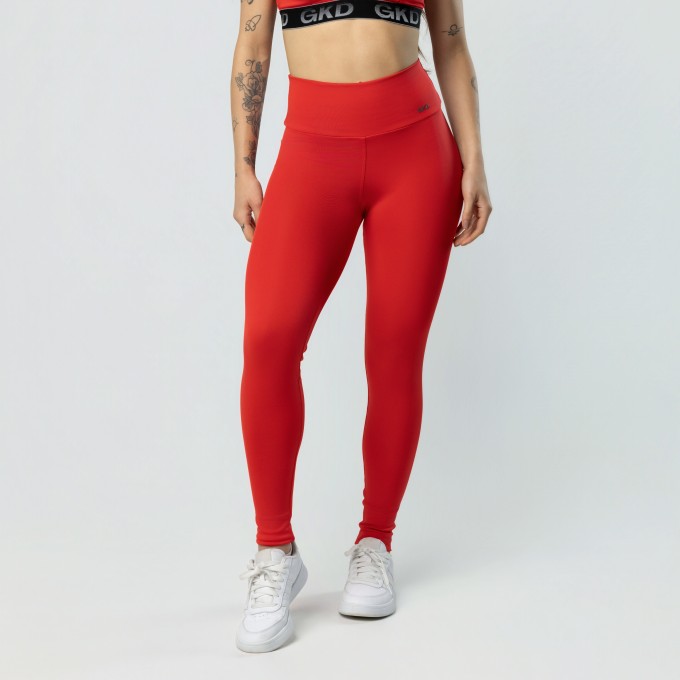 Calça Legging Cintura Vermelha