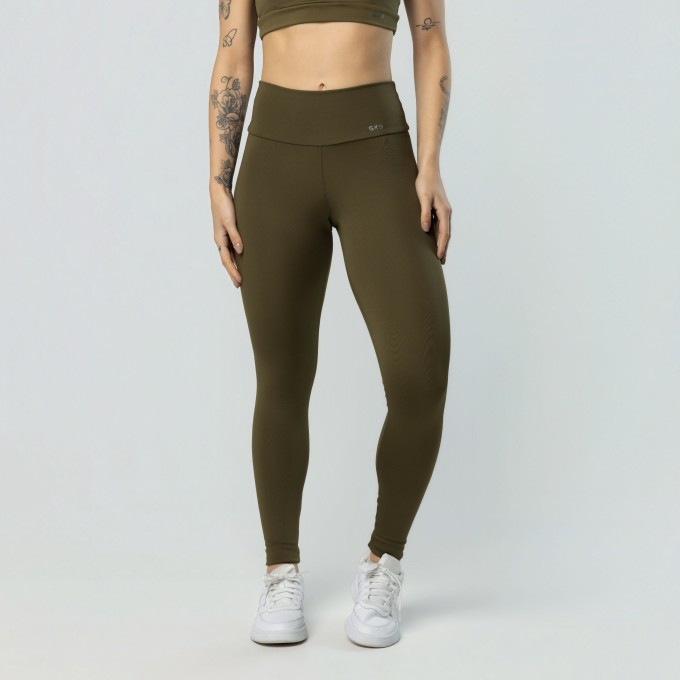 Calça Legging Cintura Verde Militar