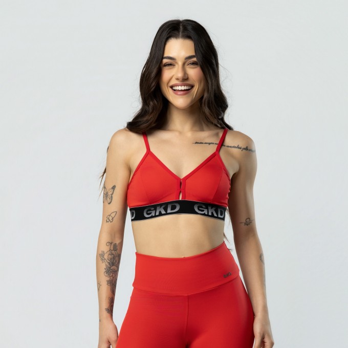 Top Sem Bojo Com Elástico Vermelho GKD