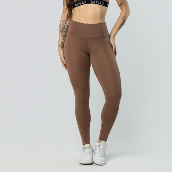 Calça Legging Cintura Marrom
