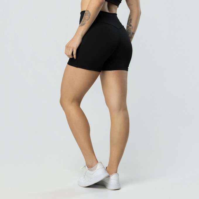 Short Sem Costura Na Frente Fitness Preto