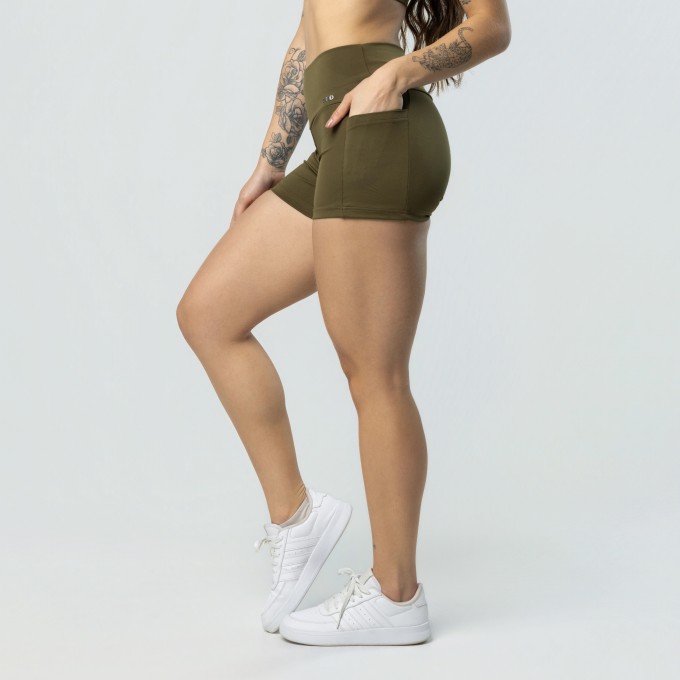 Short Com Bolsos Laterais VerdeMilitar
