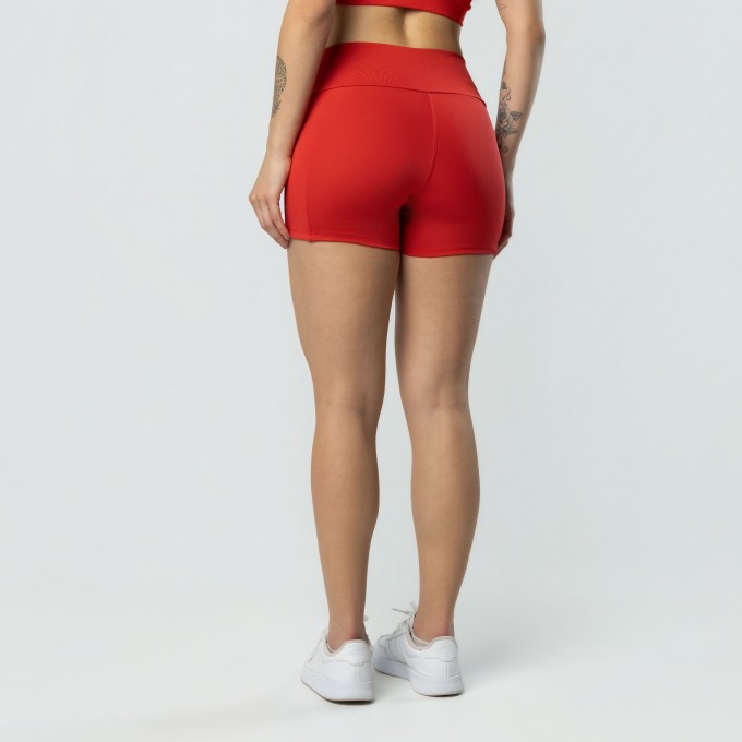 Short Com Bolsos Laterais Vermelho